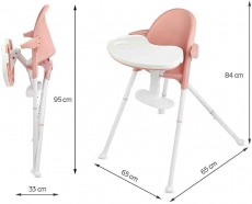 Стільчик для годування 2 в 1 Kinderkraft Pini Pink